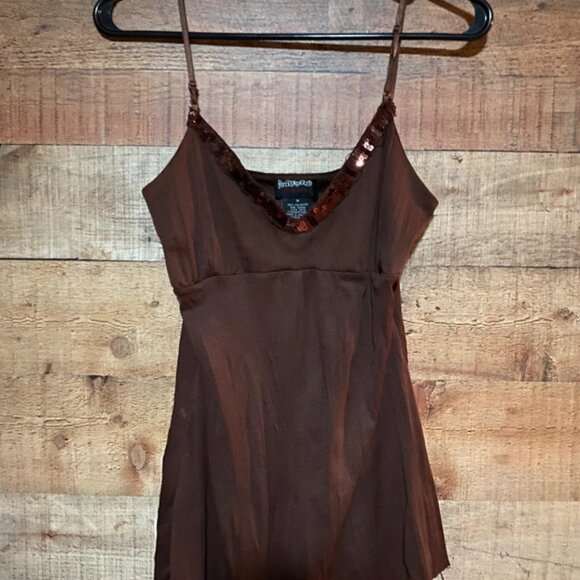 Brown sequins top Size medium - Picture 1 of 6